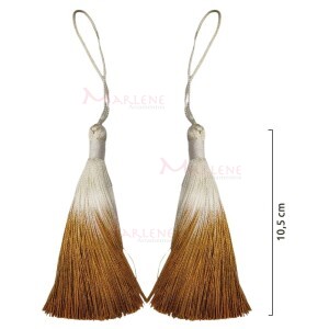 Pingente de seda degradê ou tassel 10,5cm com 2 unidades