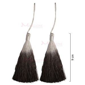 Pingente de seda degradê ou tassel 10,5cm com 2 unidades