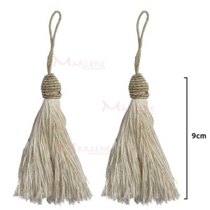 Pingente de seda 9cm com 2 unidades