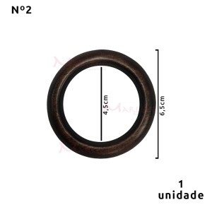 Argola de madeira 45 mm (Tam.2) Imbuia com 1 unidade
