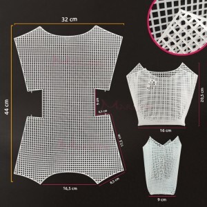 Malha chenille para bolsa  32x44cm (Tela plástica)