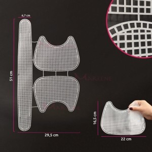 Malha chenille para bolsa 51x29,5cm BXWG02 (Tela plástica)